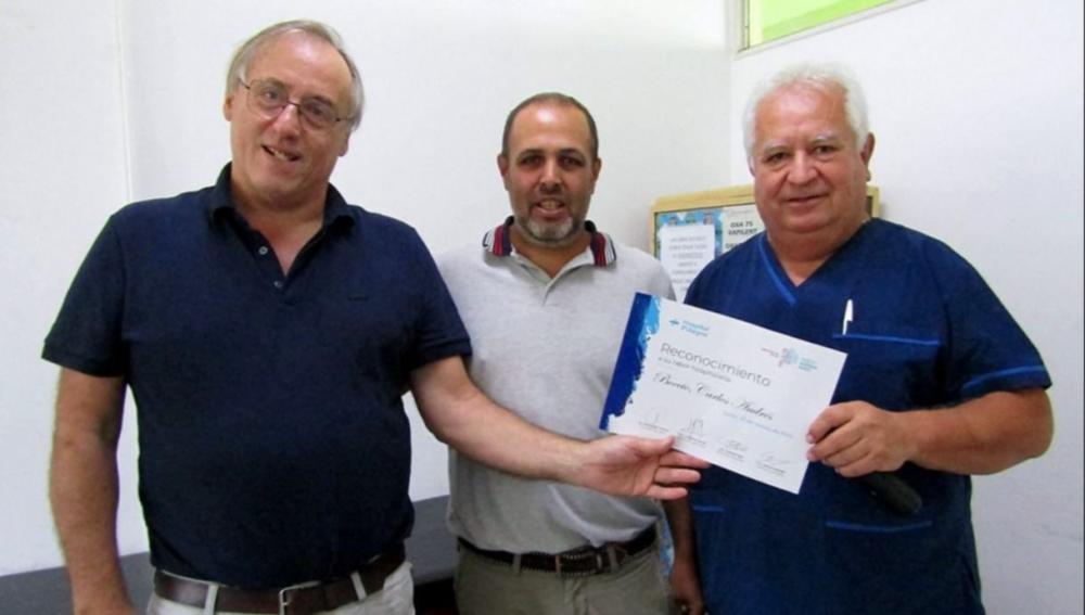 El Dr Boccio y personal de enfermería recibieron el beneficio jubilatorio después de años de servicio en el HIGA