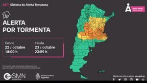 Alerta naranja para Junín: Se esperán fuertes tormentas y lluvias intensas