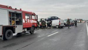 Accidente frontal en la Ruta Nacional 7