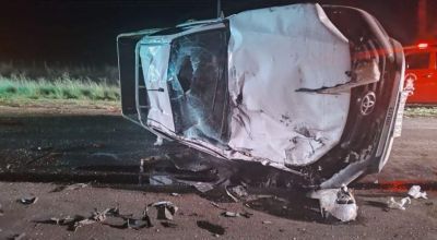 Tres fallecidos en un accidente en la Ruta 65 entre una moto y una camioneta